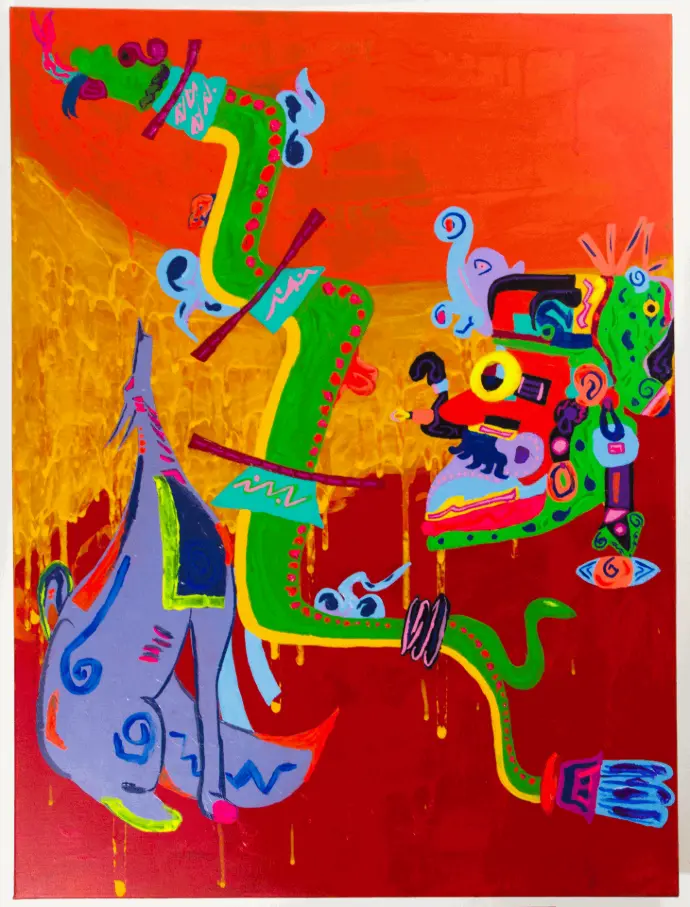 Jaguar Man30x40 Acrylic on canvas