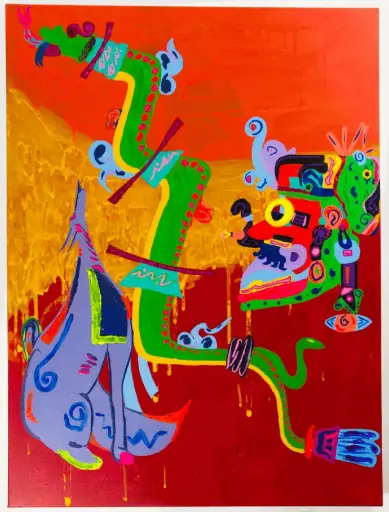 Jaguar Man30x40 Acrylic on canvas